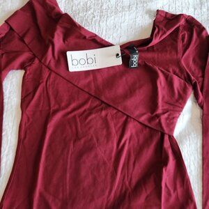 Bobi Asymmetric Wrap Top - Pinot Size L NWT